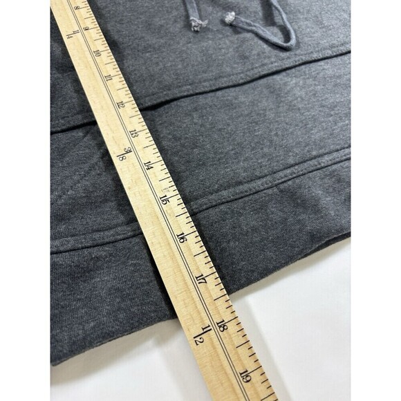Daily Practice Anthropologie Cropped Hoodie Dark Grey XS Long Sleeve Henley - Picture 7 of 11